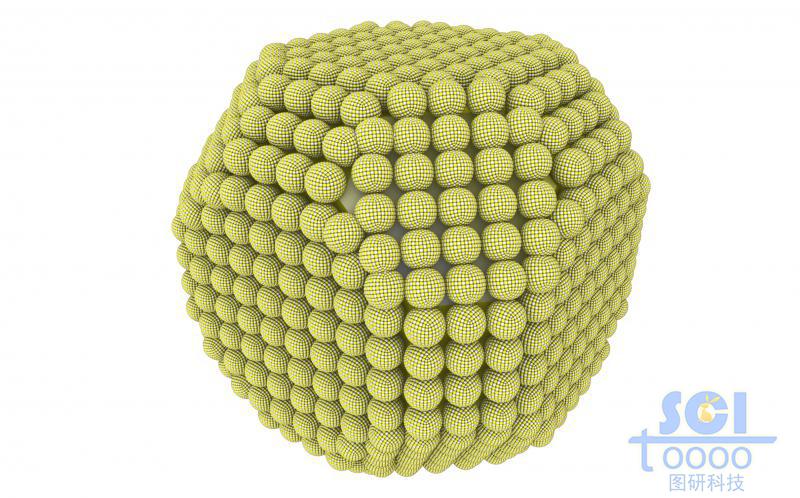 FeS2納微米晶體材料構成的削角立方體結構