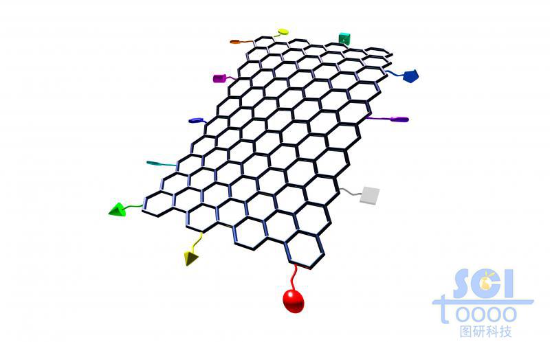 四周帶小分子基團的柔性石墨烯片