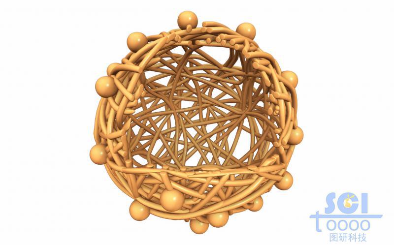 高分子鏈段交聯(lián)纏繞形成的籠狀結(jié)構(gòu)